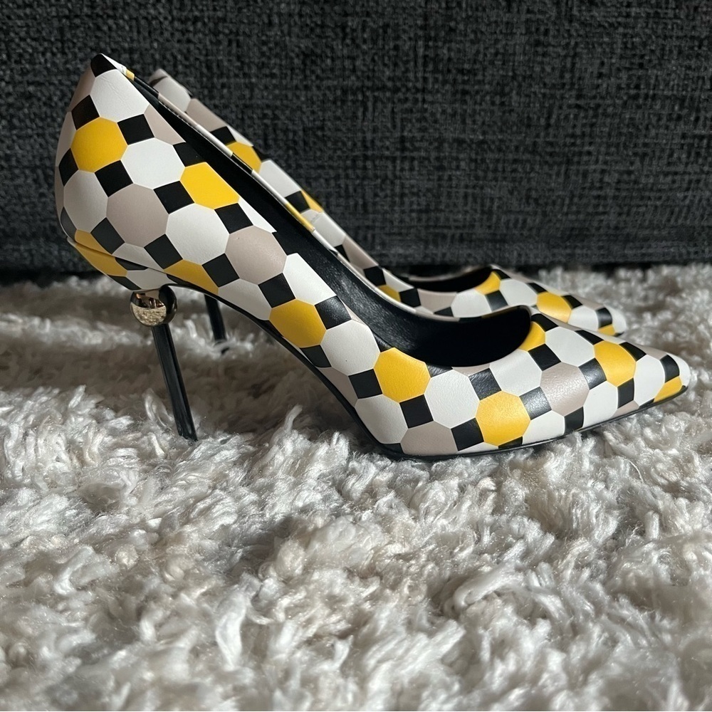 BNIB Roger Vivier Dec Sphere Palazzo Leather Heels with ball detail T95 - Picture 10 of 16